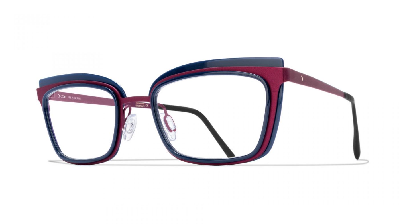 Flamingo Beach C1089 BF891 Red/Navy Blue Acetate