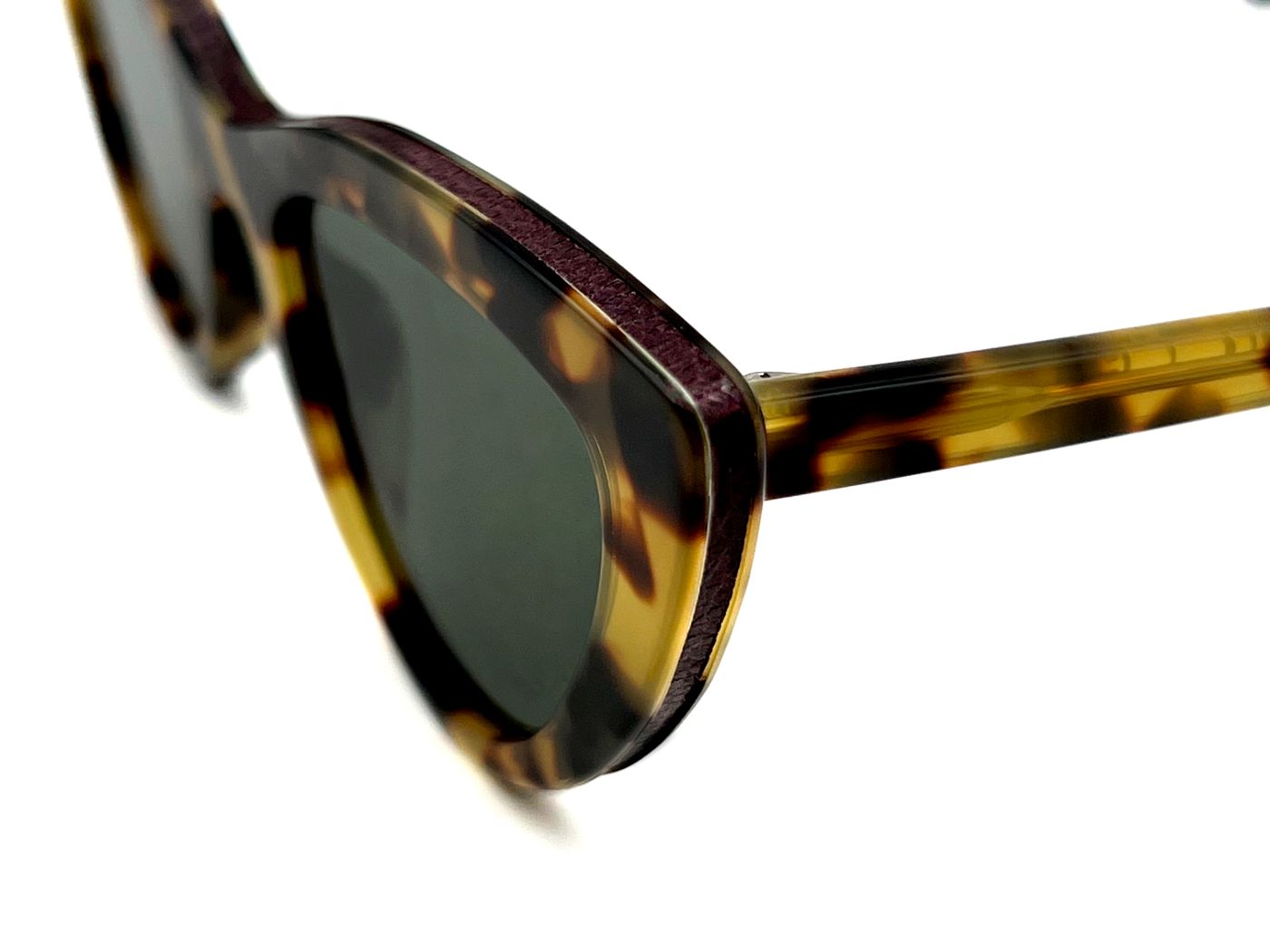 Orchid Skin II C23 Havana Tartarugato/Bordeaux Leather (Flat Green G15) (4738)