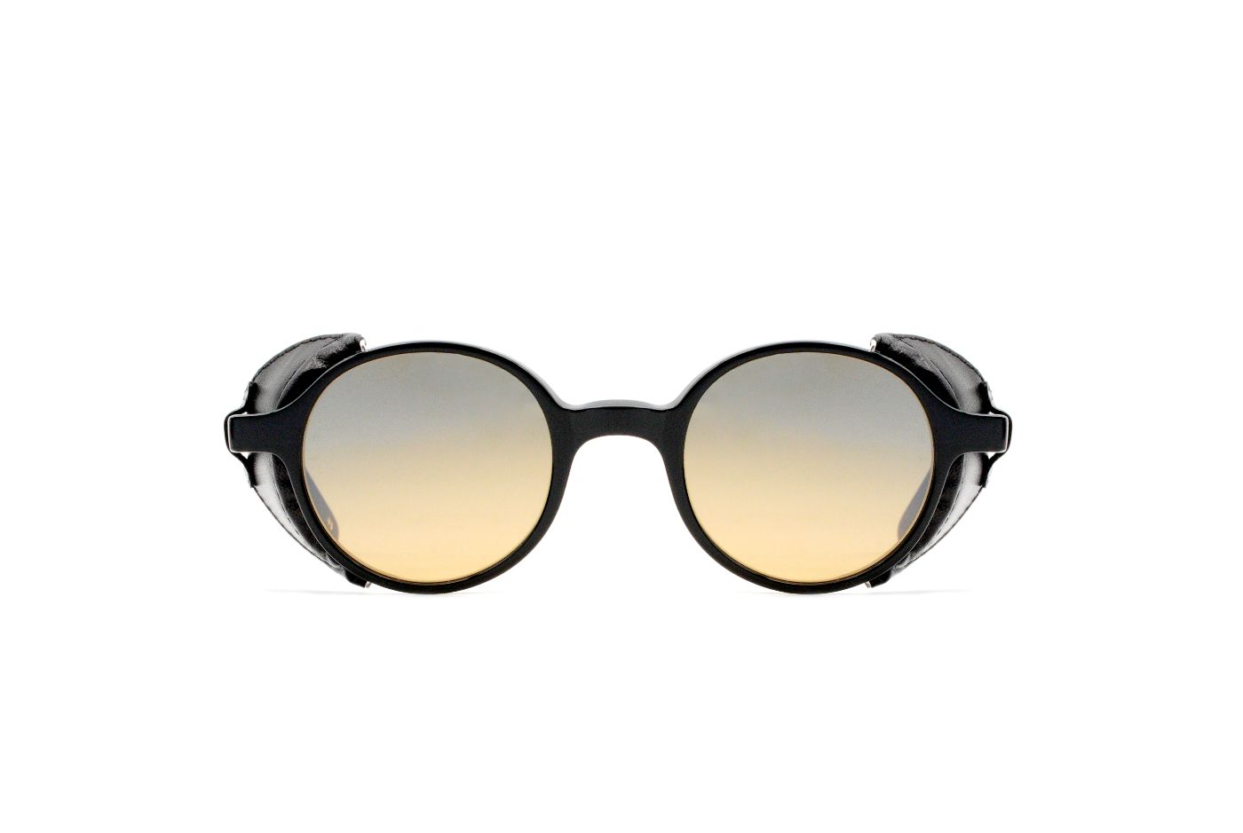 Reunion Flap S48 C01 Black/Black Leather Flap (Yellow Gradient Photochromic (Base 2)) (5353)