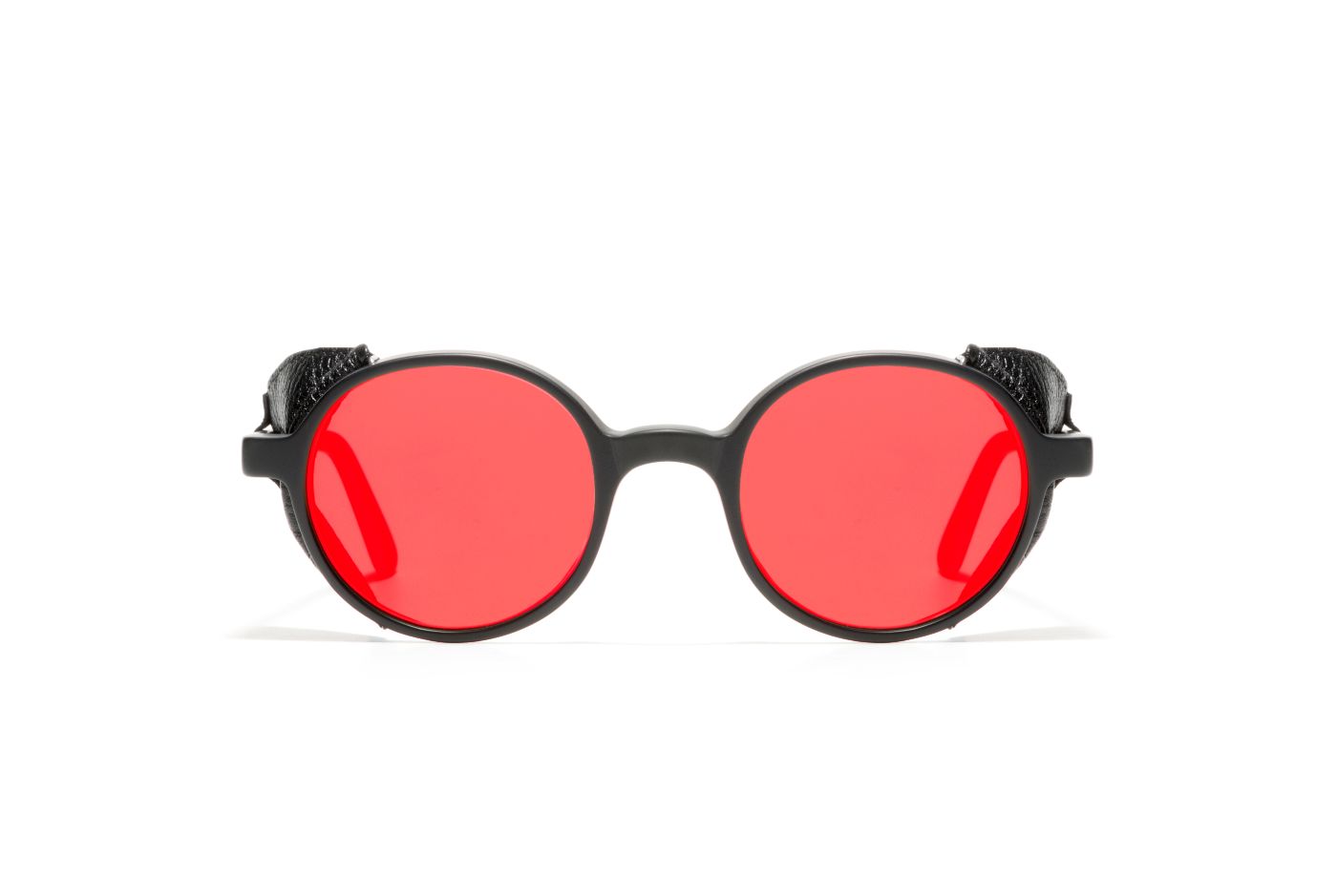 Reunion Flap S48 C22 (RED) Black Matt/Black Leather Flap (Flat Red Mirror) (5354)
