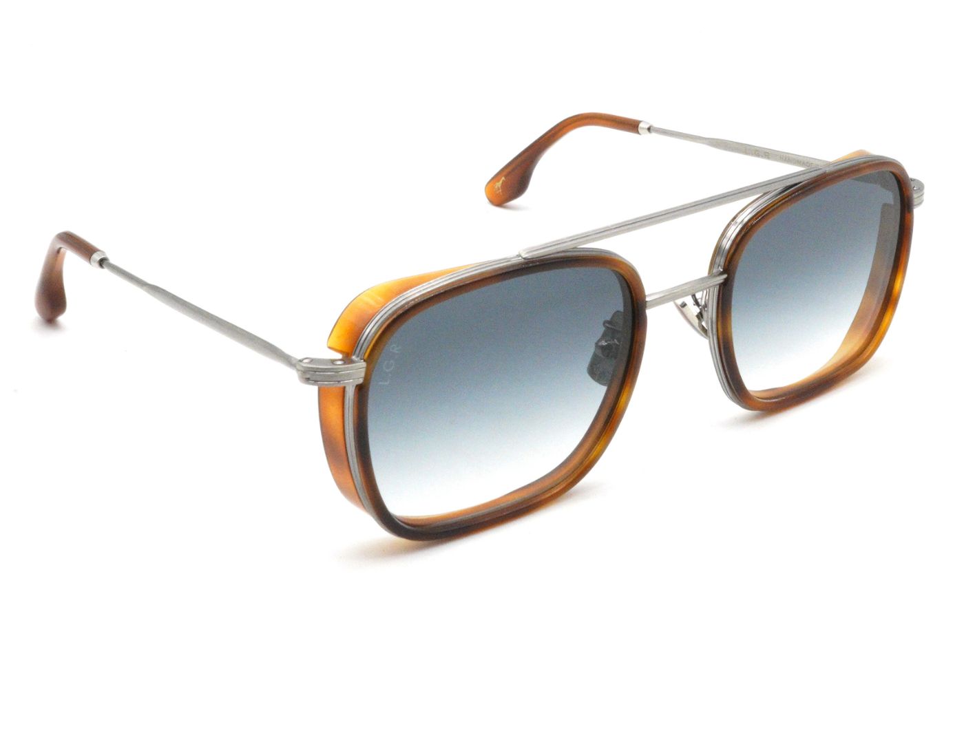 Askari C02 Silver Antiqued/Havana Chiaro (Blue Gradient (Base 2)) (6216)