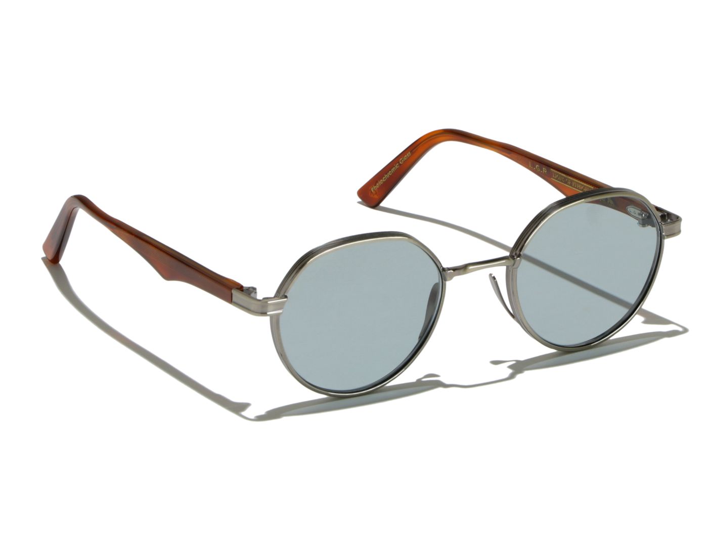 Meknes S51 C02 Silver Antiqued/Havana Chiaro (Light Blue Photochromic (Base 2)) (6466)