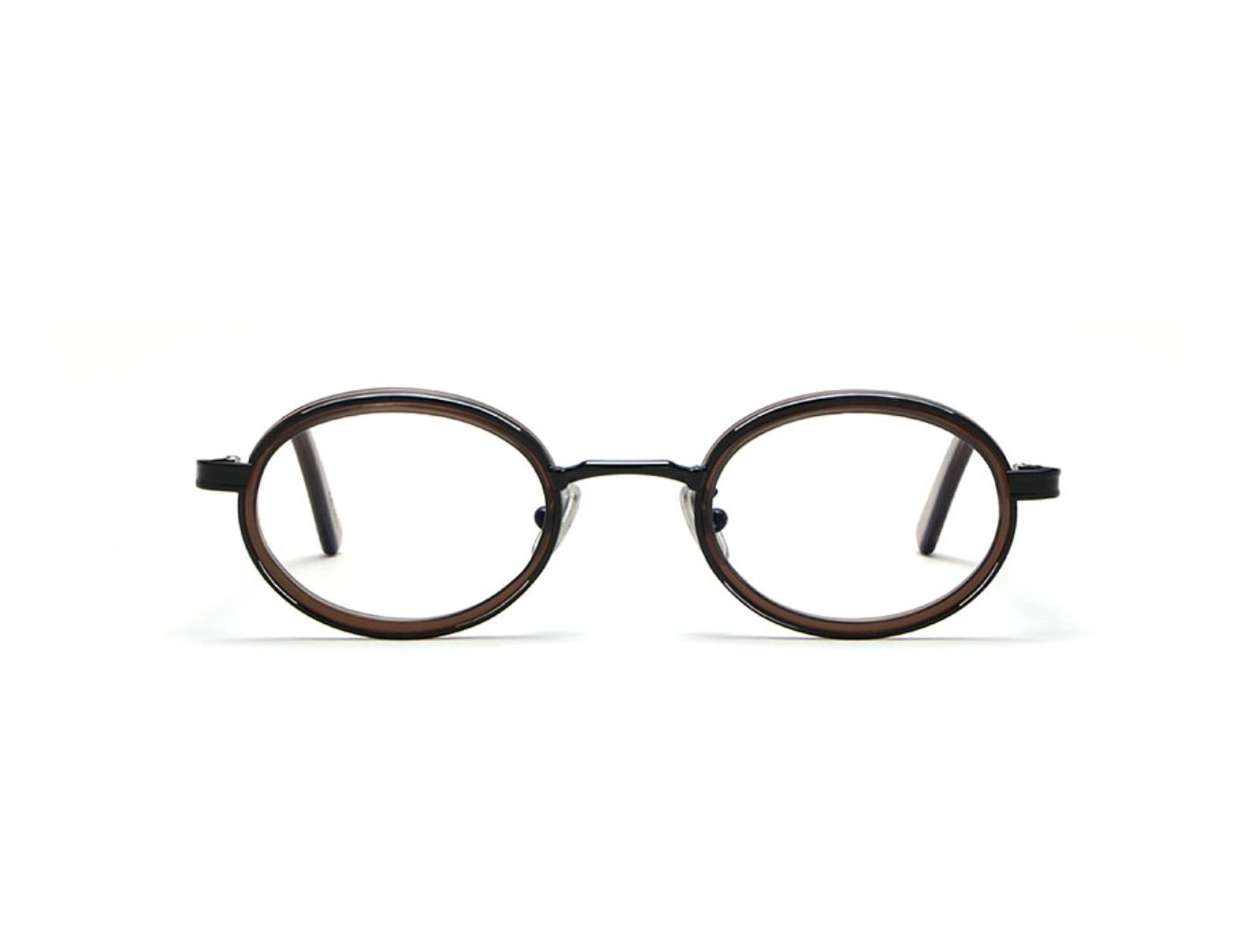 Karnak C76 Black Crystal Brown Acetate Rim (6822)
