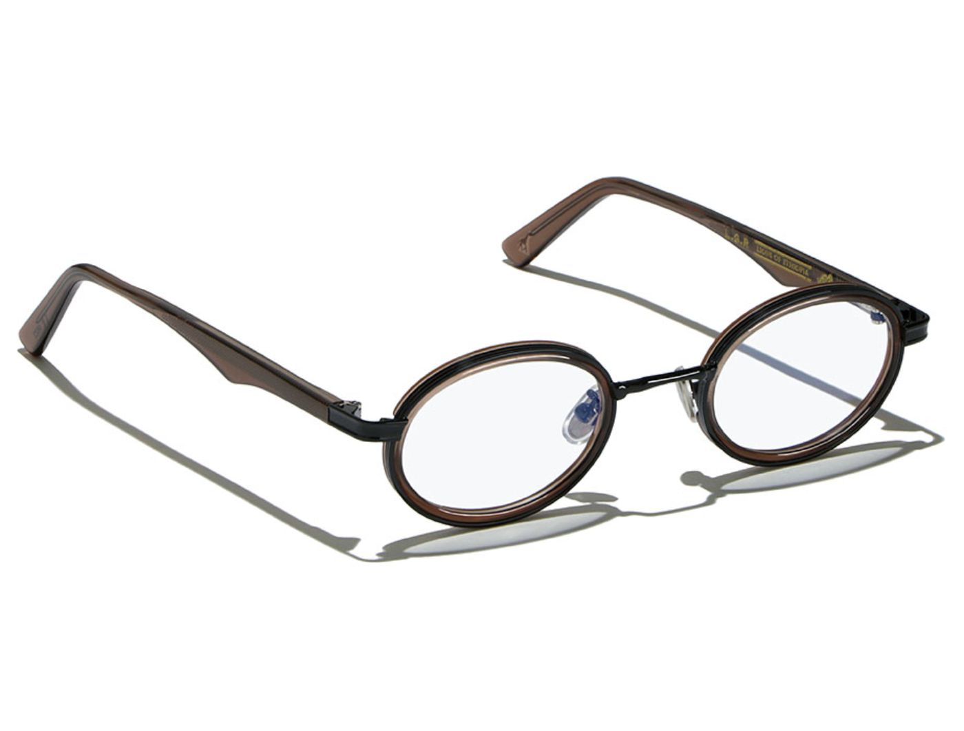 Karnak C76 Black Crystal Brown Acetate Rim (6822)