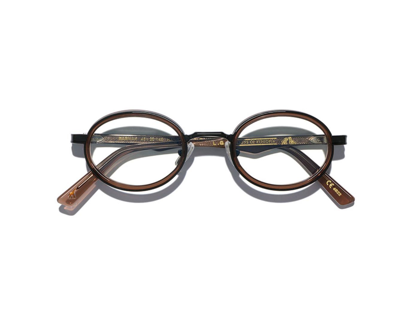 Karnak C76 Black Crystal Brown Acetate Rim (6822)