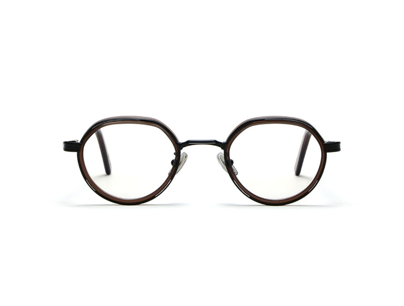 Meknes S46 C76 Black Crustal Brown Acetate Rim (6825)