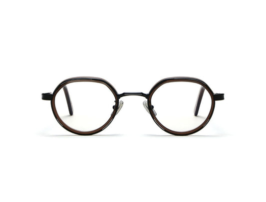 Meknes S46 C76 Black Crustal Brown Acetate Rim (6825)