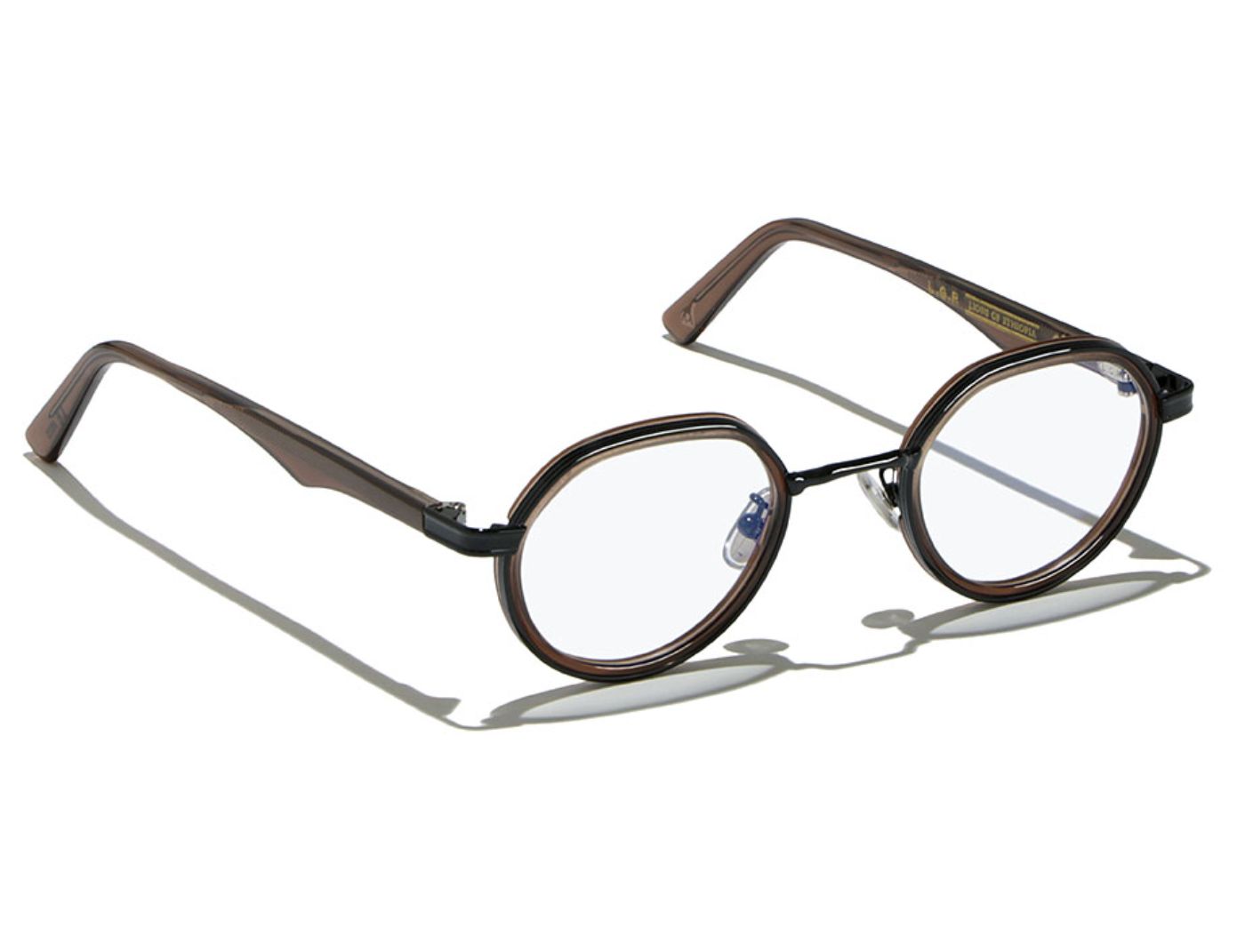 Meknes S46 C76 Black Crustal Brown Acetate Rim (6825)