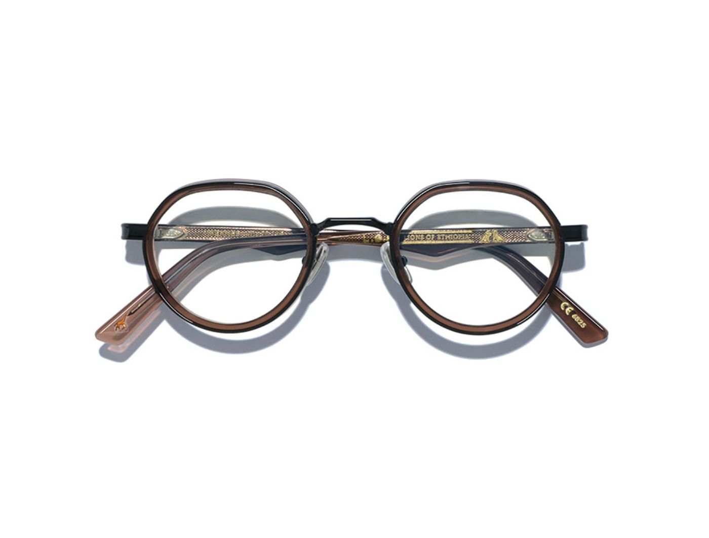 Meknes S46 C76 Black Crustal Brown Acetate Rim (6825)