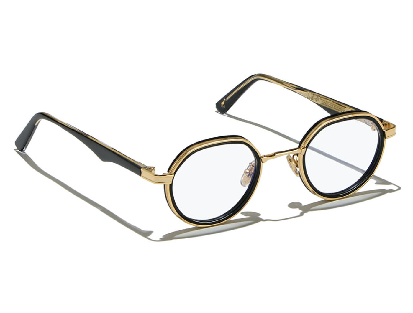 Meknes S46 C01D Black Crystal Gold Acetate Rim (6826)