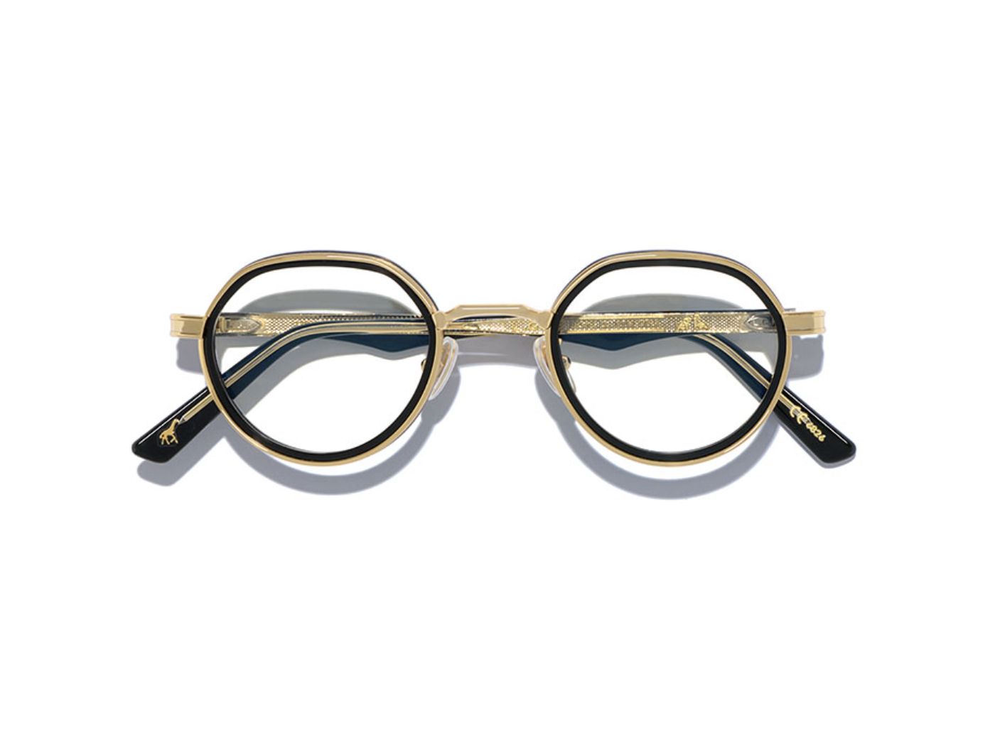 Meknes S46 C01D Black Crystal Gold Acetate Rim (6826)