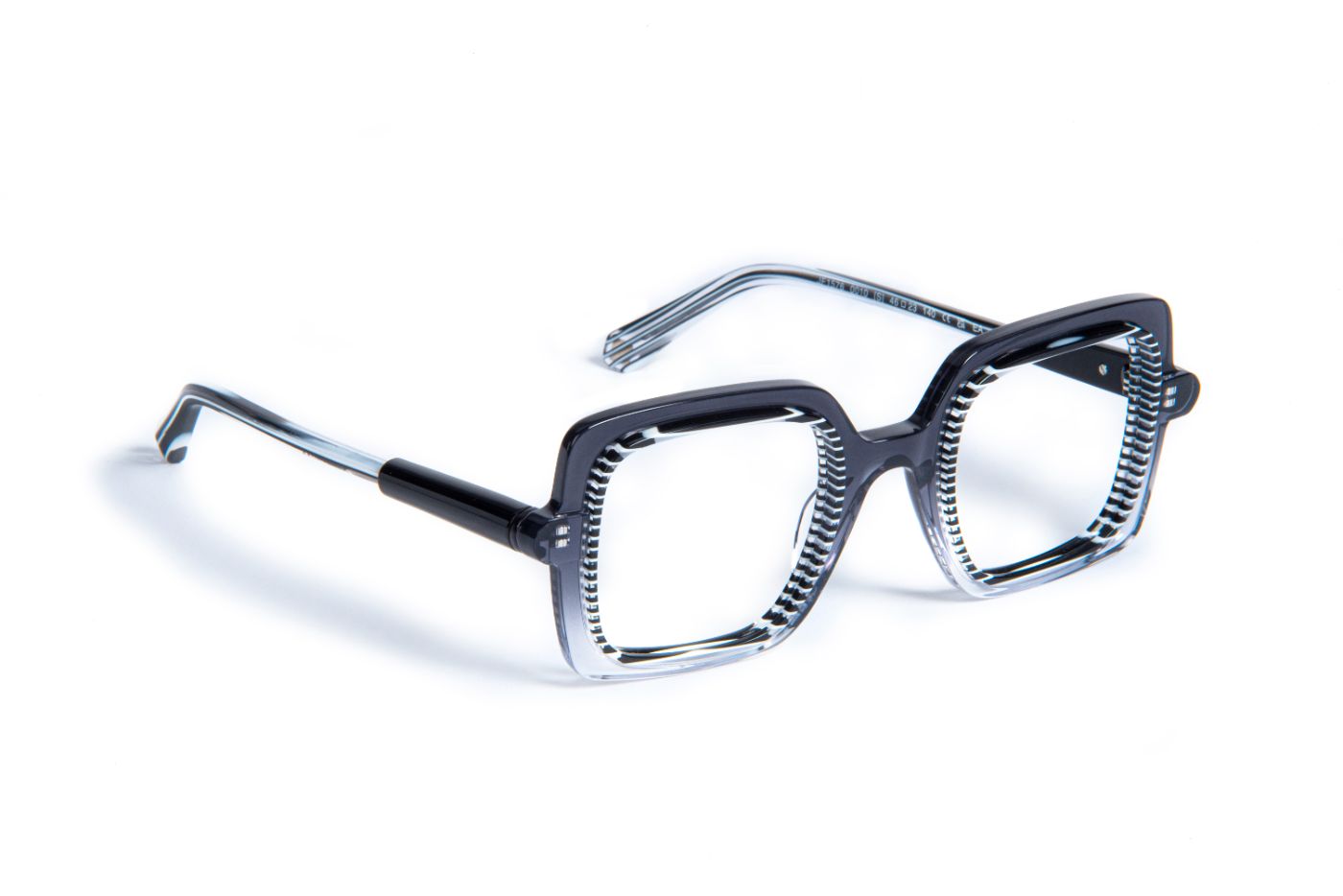 JF1576 C0010 Gradient Gray/Cristal/Striped Black