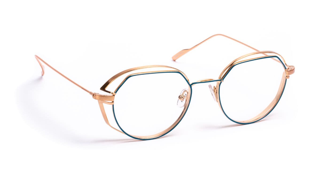 JF2914 C2555 Teal Blue/Rose Gold Brushed
