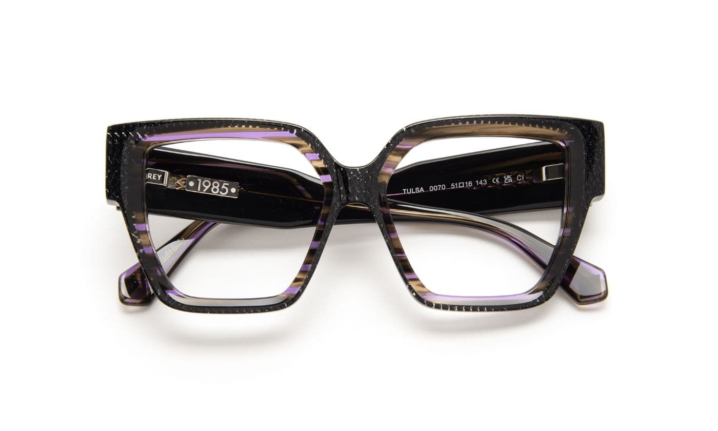 Tulsa C0070 Black Geometrique/Plum Striped