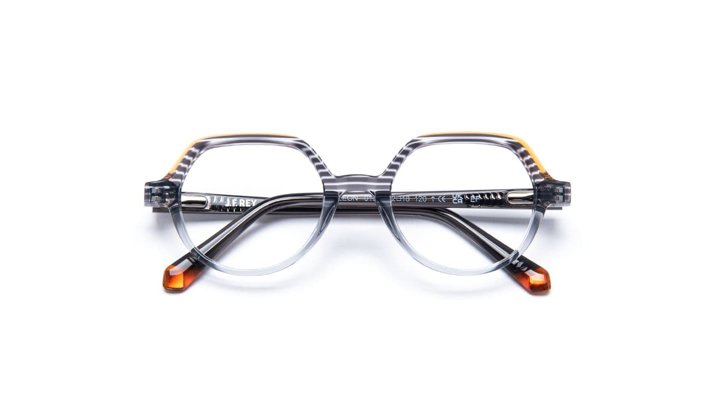 Leon C0160 Gradient Gray Striped/Orange