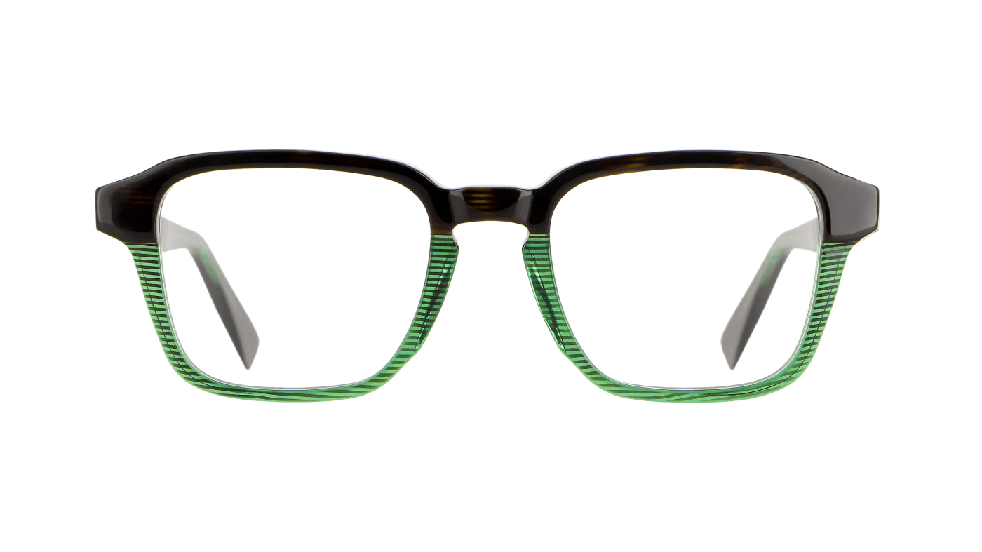 V2172 A767 Havana/Transparent Green With Black Stripes