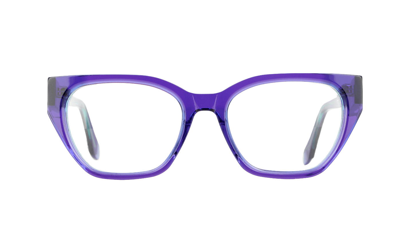 M168 A205 Transparente Purple On Light Blue Base