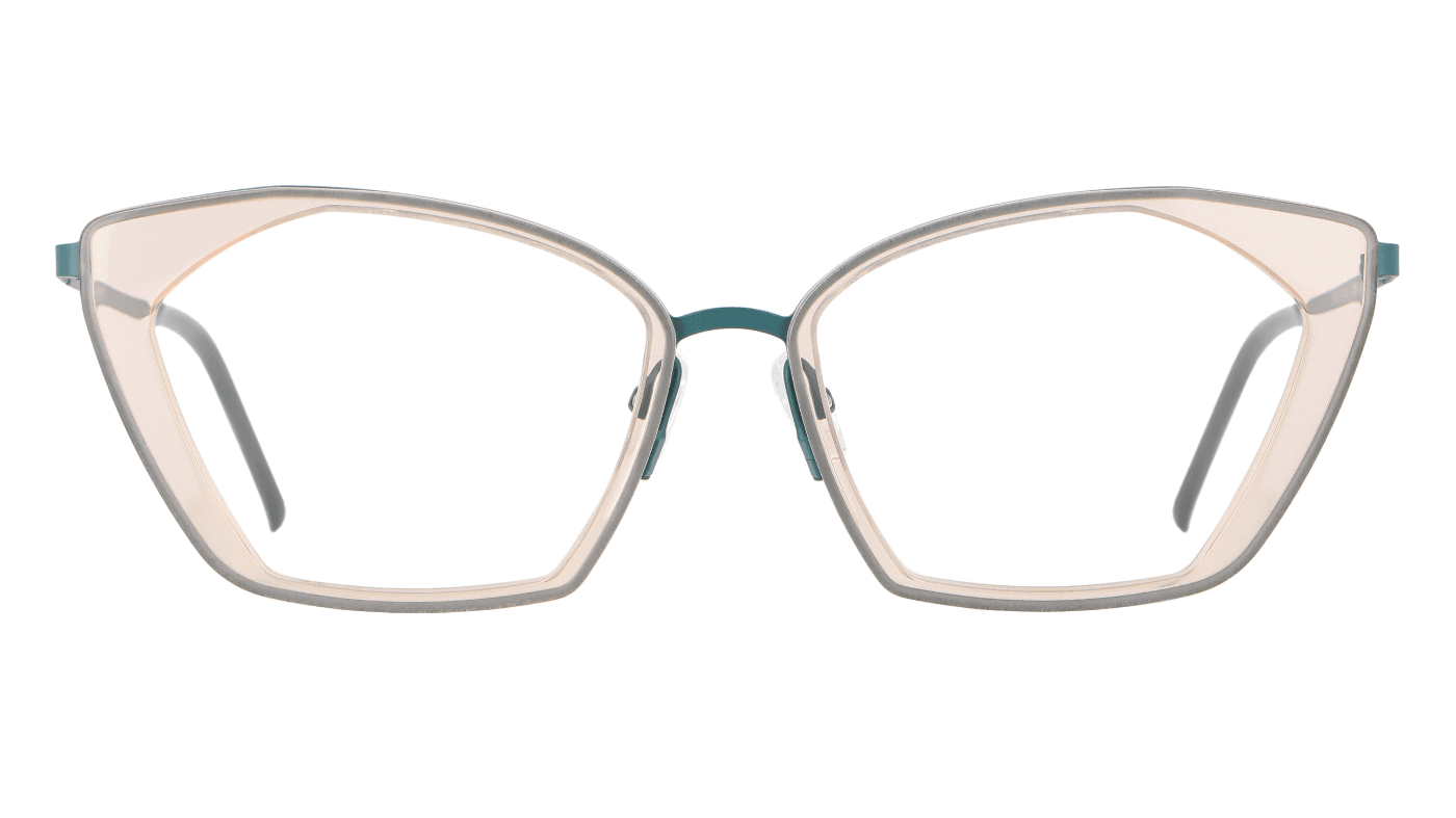 V4125 C398 Matt Teal/Transparent Light Pink Acetate