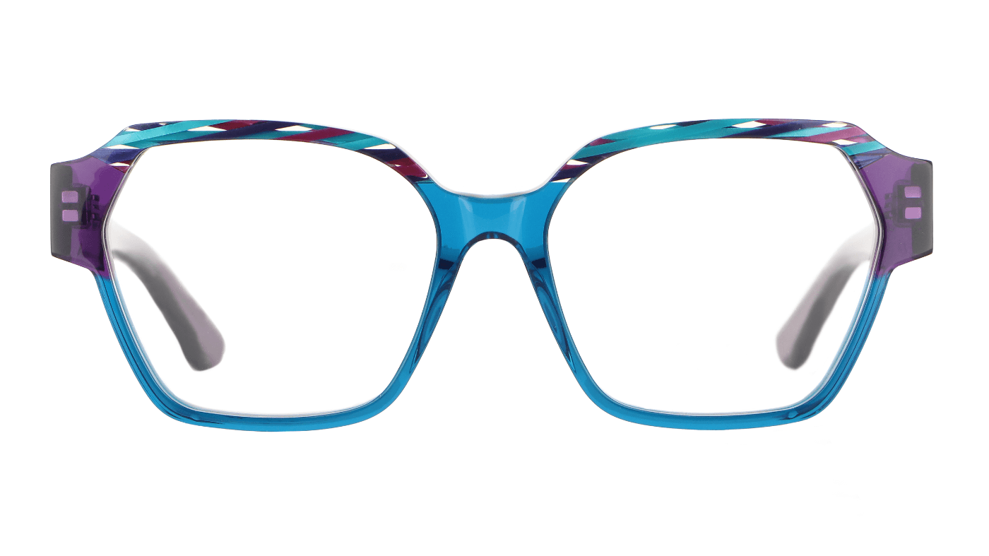 V3152 A559 Turquoise-Purple Wired/Solid Purple/Transparent Turquoise