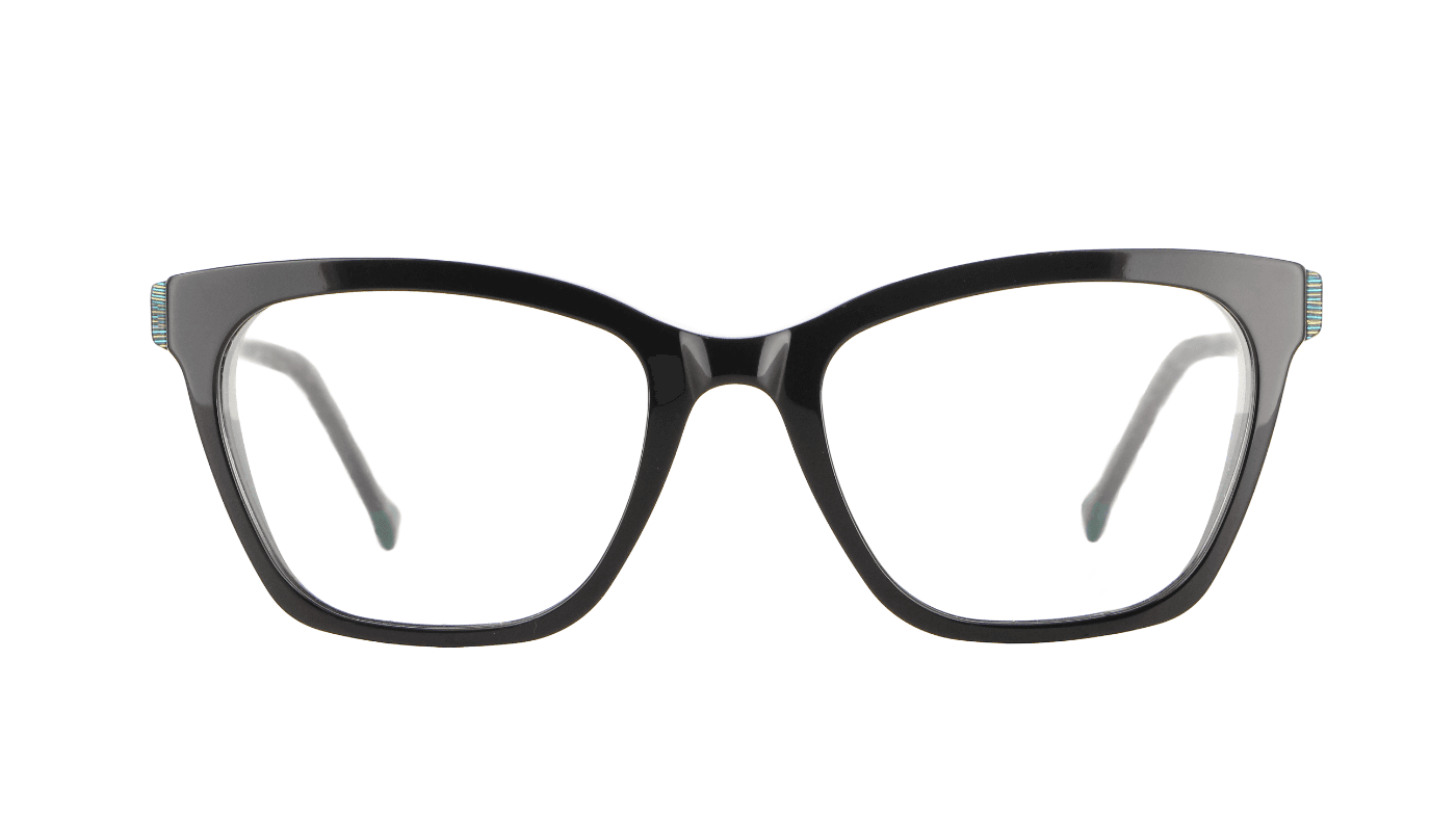 V1833 A991 Black With Turquoise Rasters