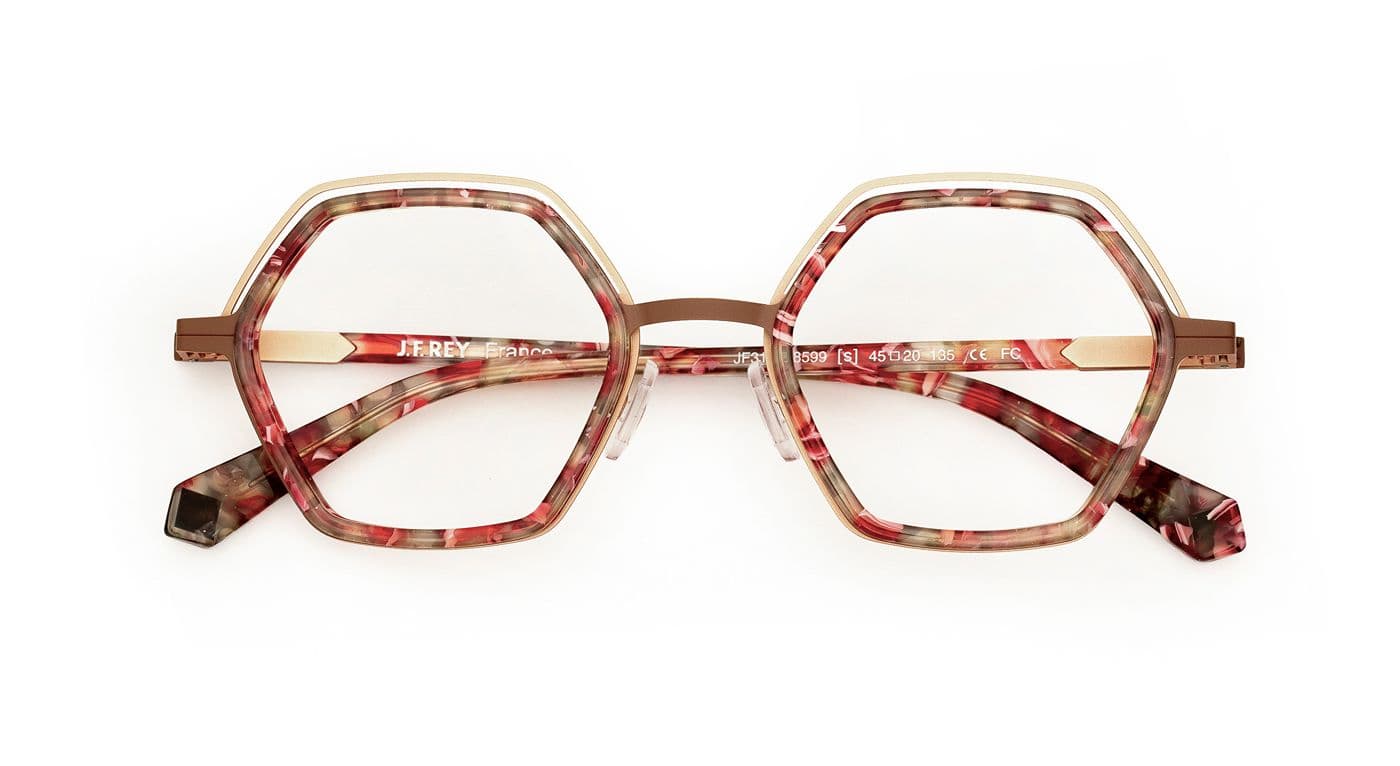 JF3163 C8599 Pink Floral/Brown/Rose Gold
