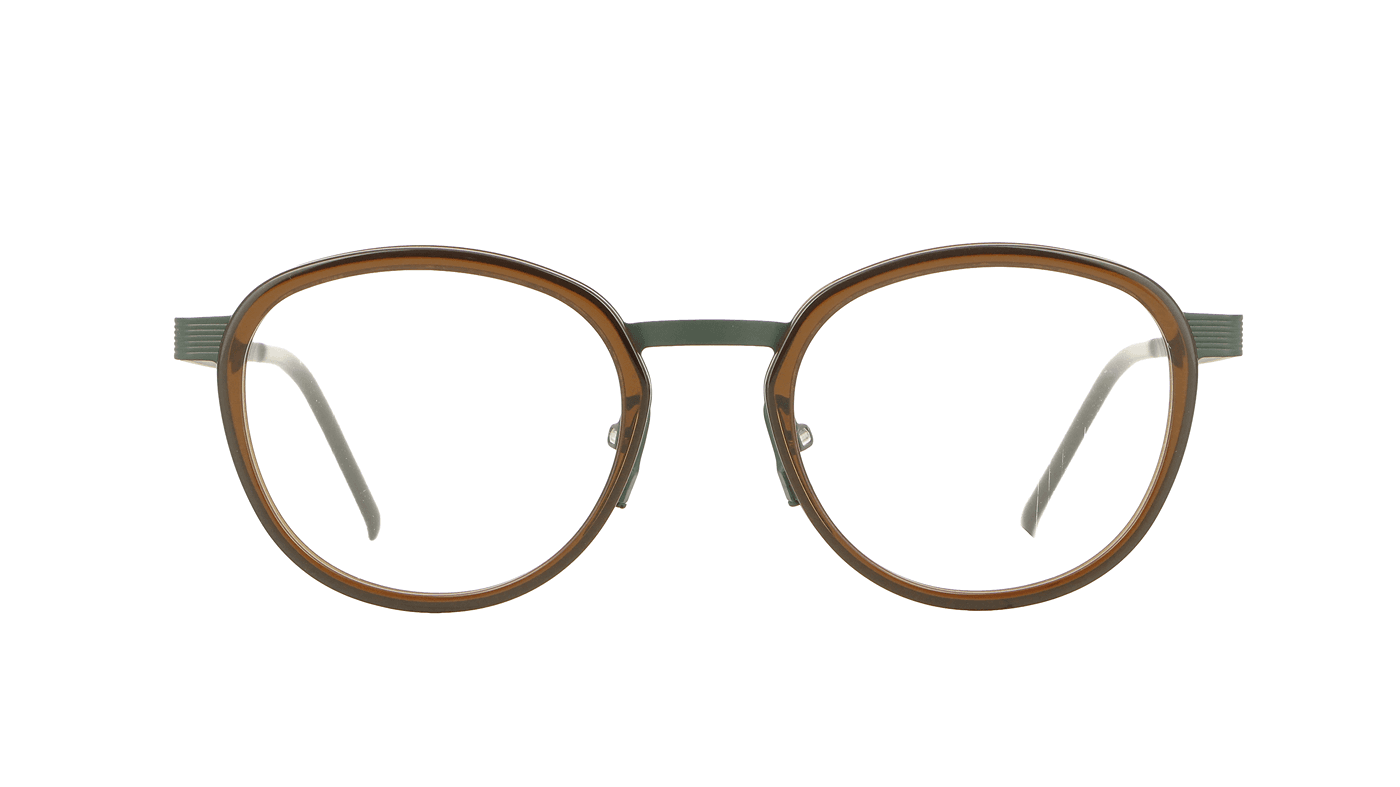 V4129 C496 Transparent Brown/Matt Dark Green