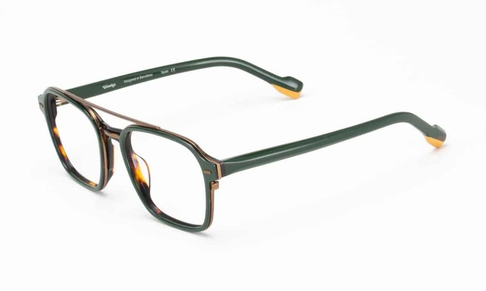 Woodys Marcus rectangular optical frame with an acetate front and slender metal temples