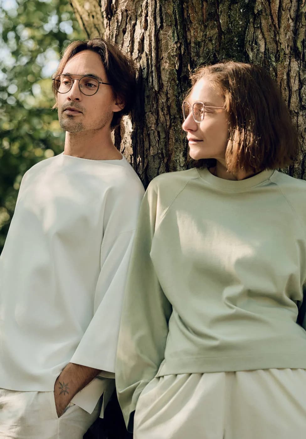 Jos. Eschenbach official optical campaign image with two models by a tree