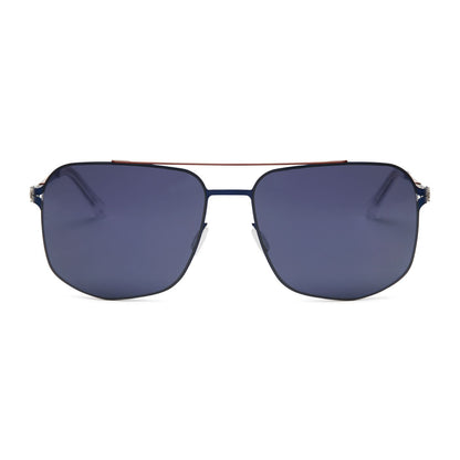 Alonso S58 C03P Shiny Silver/Navy Blue (Polarized Blue)