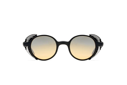 Reunion Flap S48 C01 Black/Black Leather Flap (Yellow Gradient Photochromic (Base 2)) (5353)
