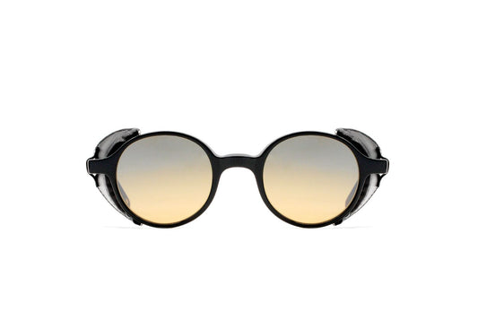 Reunion Flap S48 C01 Black/Black Leather Flap (Yellow Gradient Photochromic (Base 2)) (5353)