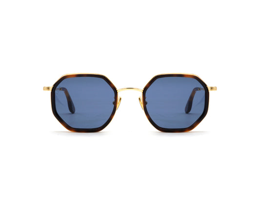 Zanzibar Metal Explorer Sun C39 Gold/Havana Maculato (Blue (Base 2)) (5975)