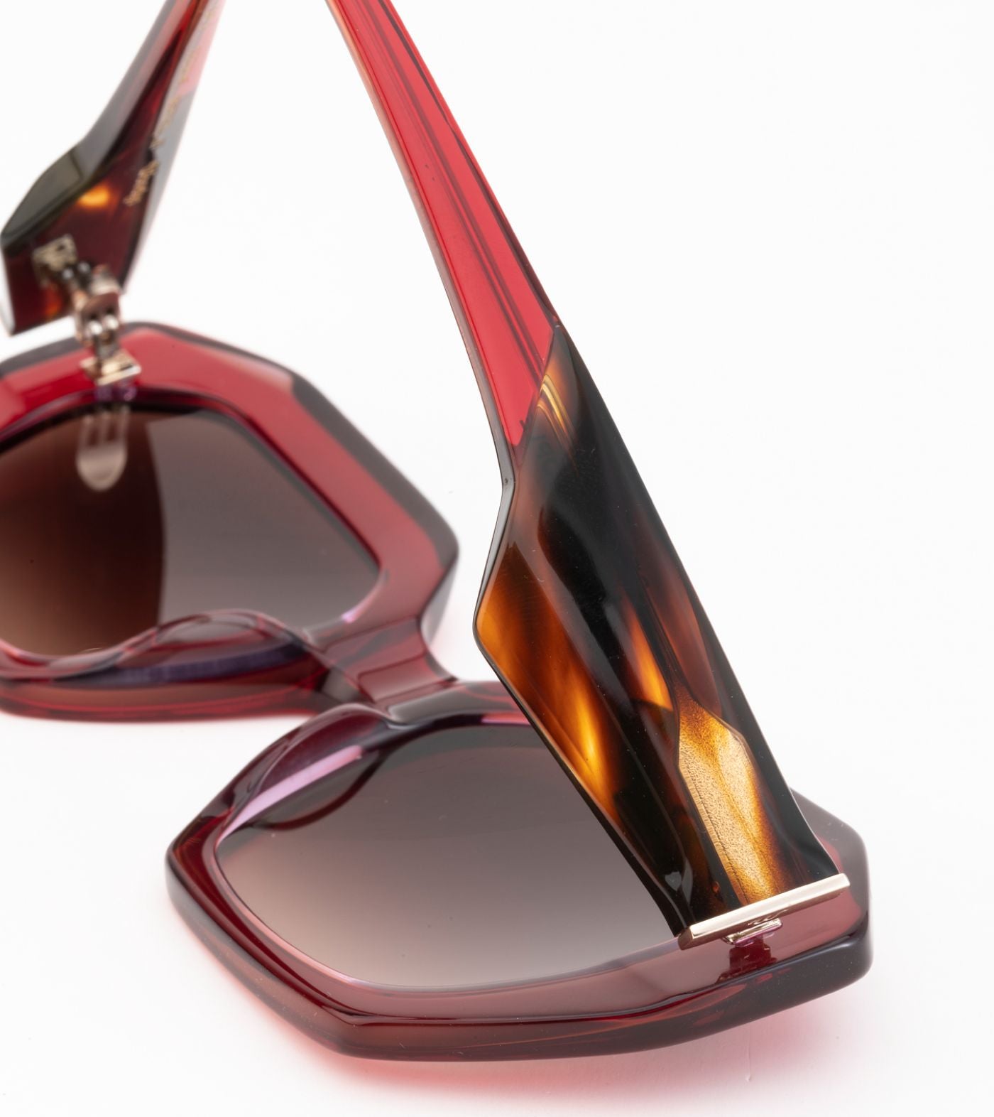 Meritxell C03 Red/Havana/Pink (Gradient Brown)