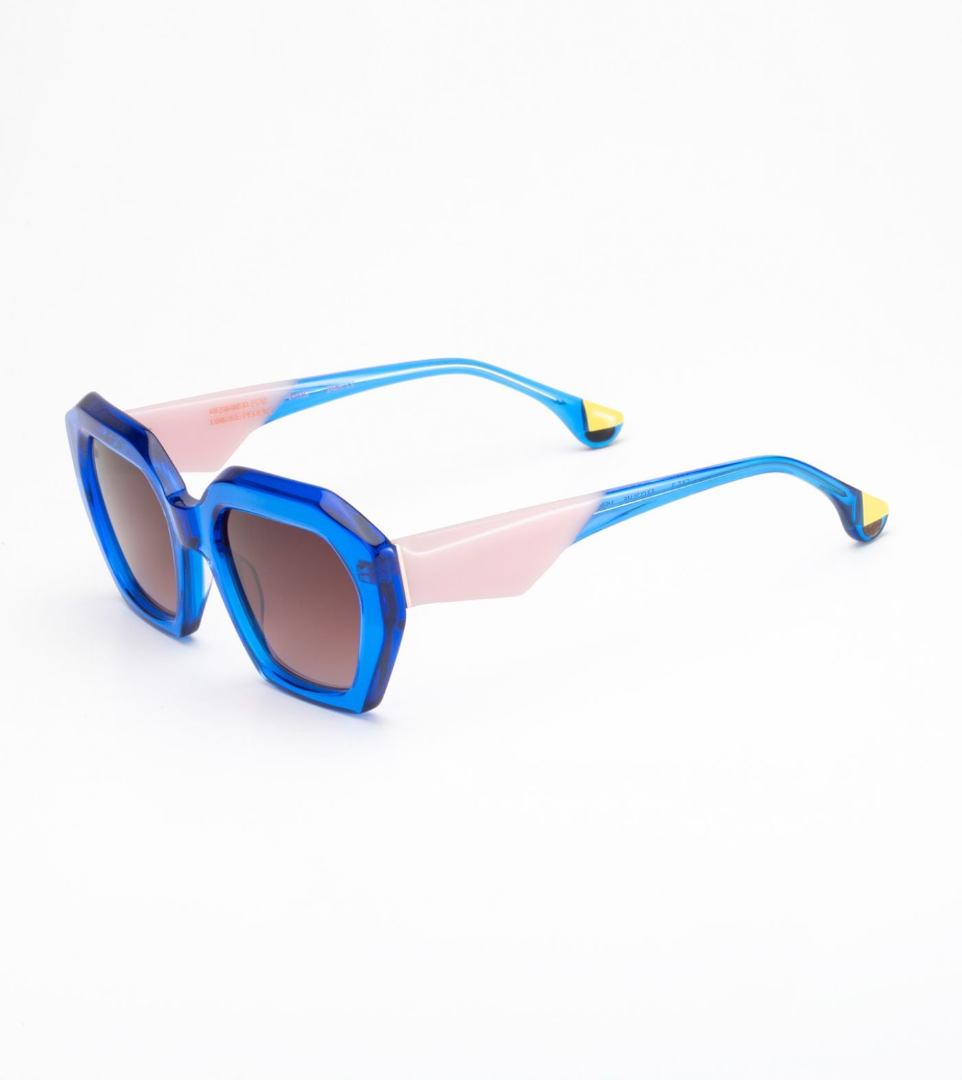 Meritxell C04 Blue/Pink/Yellow (Gradient Brown And Grey)