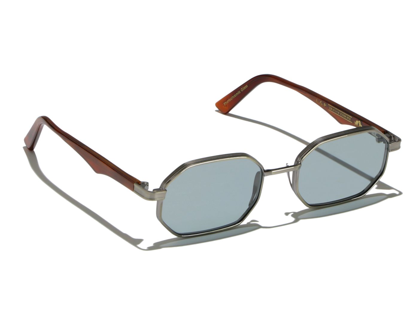 Axum S50 C02 Silver Antiqued/Havana Chiaro (Light Blue Photochromic (Base 2)) (6462)