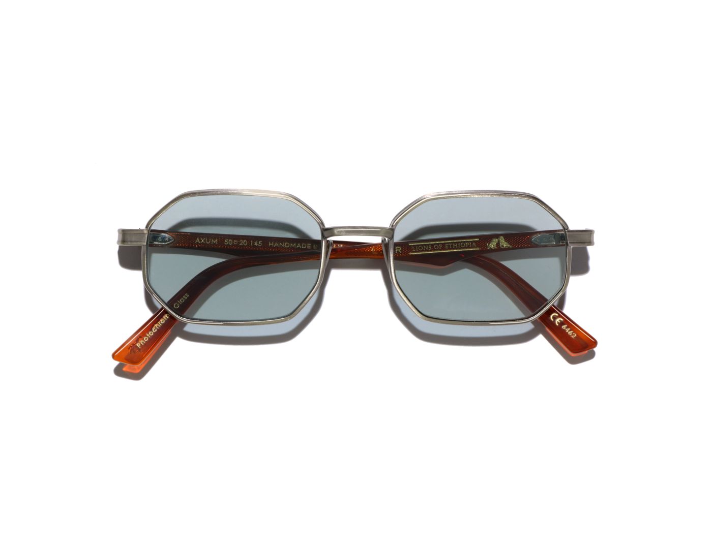 Axum S50 C02 Silver Antiqued/Havana Chiaro (Light Blue Photochromic (Base 2)) (6462)