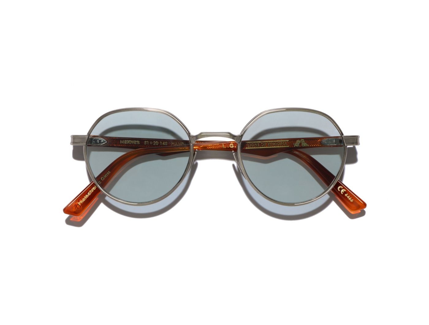Meknes S51 C02 Silver Antiqued/Havana Chiaro (Light Blue Photochromic (Base 2)) (6466)