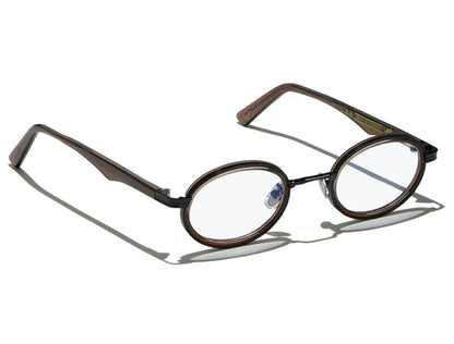 Karnak C76 Black Crystal Brown Acetate Rim (6822)