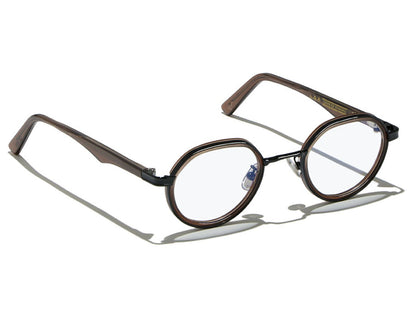 Meknes S46 C76 Black Crustal Brown Acetate Rim (6825)