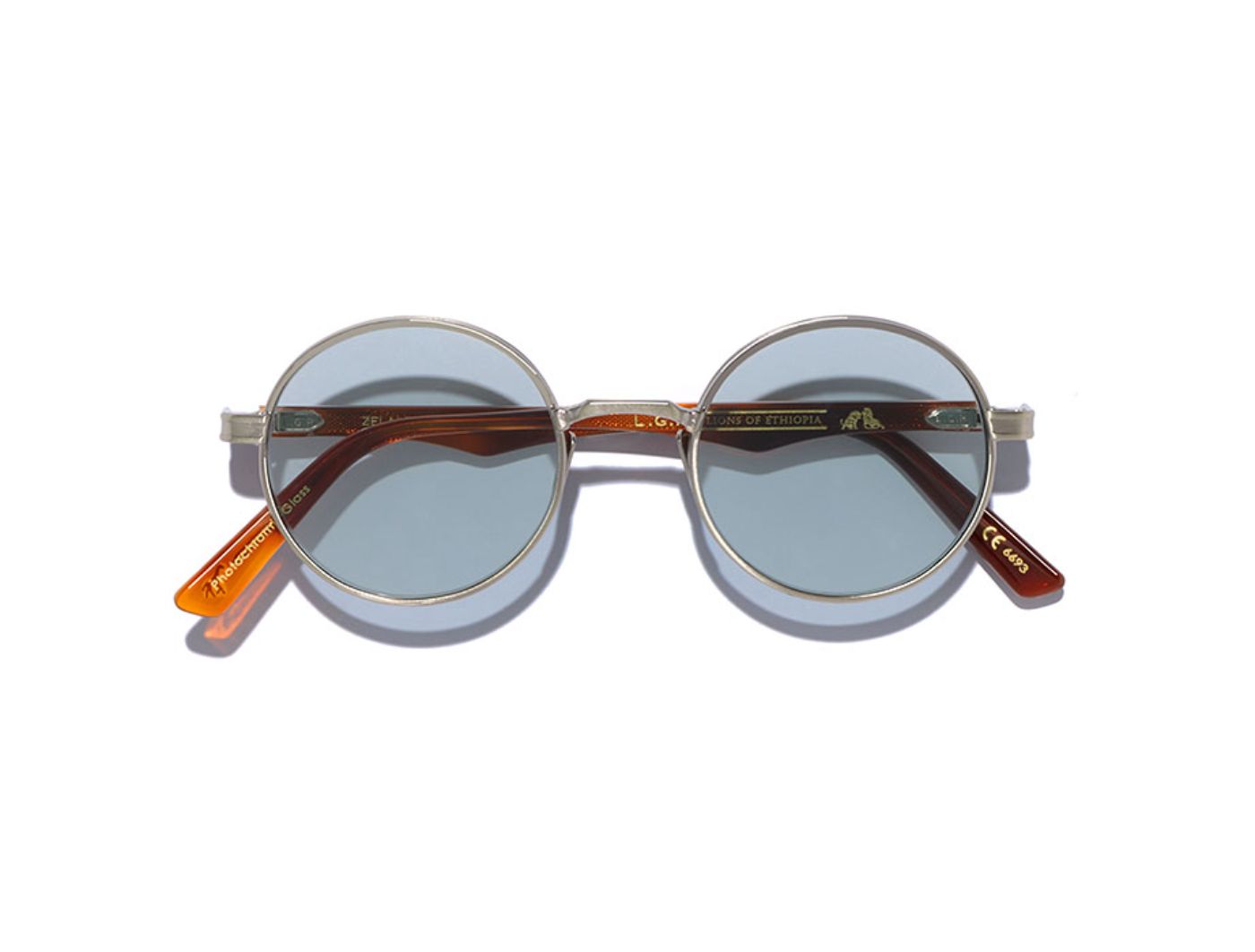 Zelalem Sun S48 C02 Silver Antiqued Havana Chiaro (Blue Light Photochromic (Base 2)) (6693)