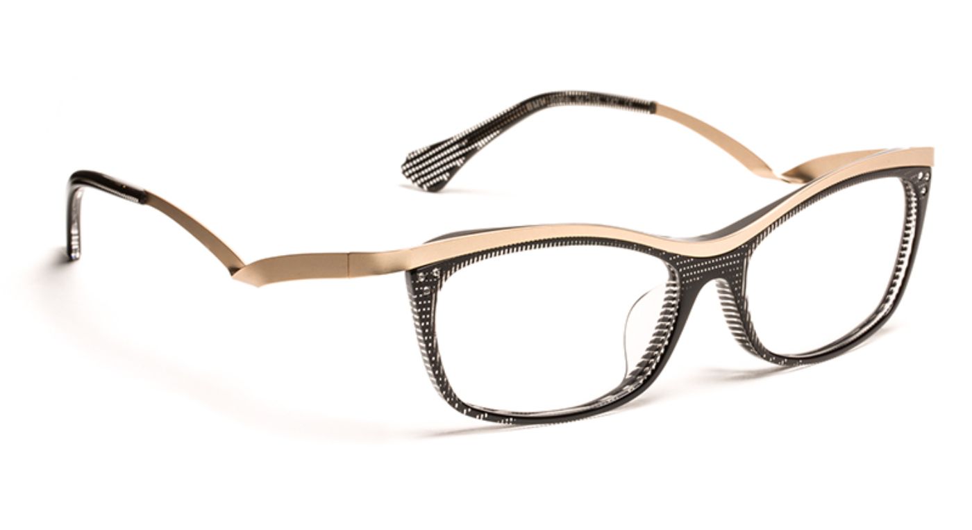 Emy C0050 Black Pixel/Gold Soft Rhinestones Cristal