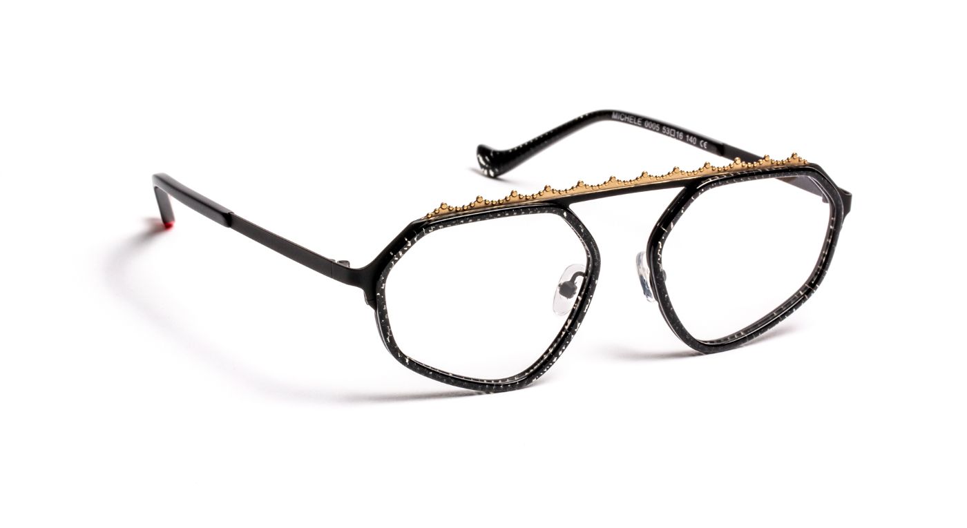 Michele C0005 Black/Black Satin/Gold