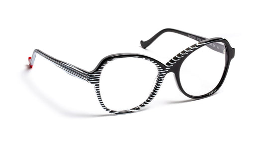 Nadege C0100 Striped White/Black