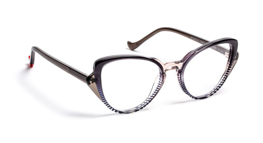 Noreen C0082 Black Striped/Pink Gradient