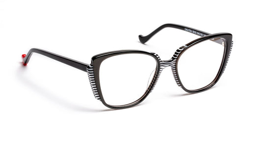 Onlyou C0010 Black/Black White Striped