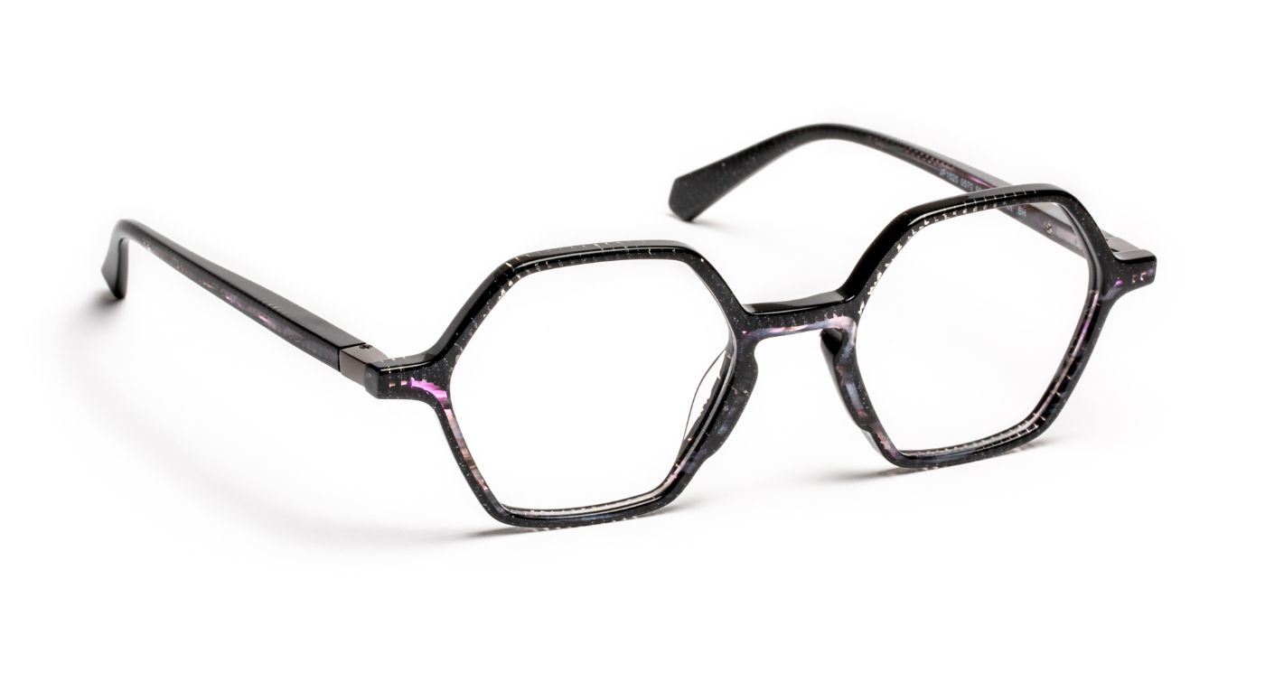 JF1520 C0570 Black Pixel/Purple Floral