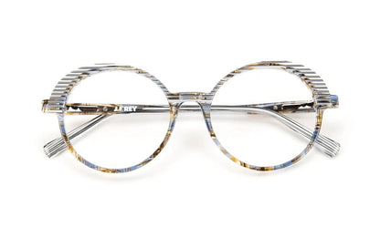 JF1528 C1090 Blue Tortoiseshell/Striped Black White