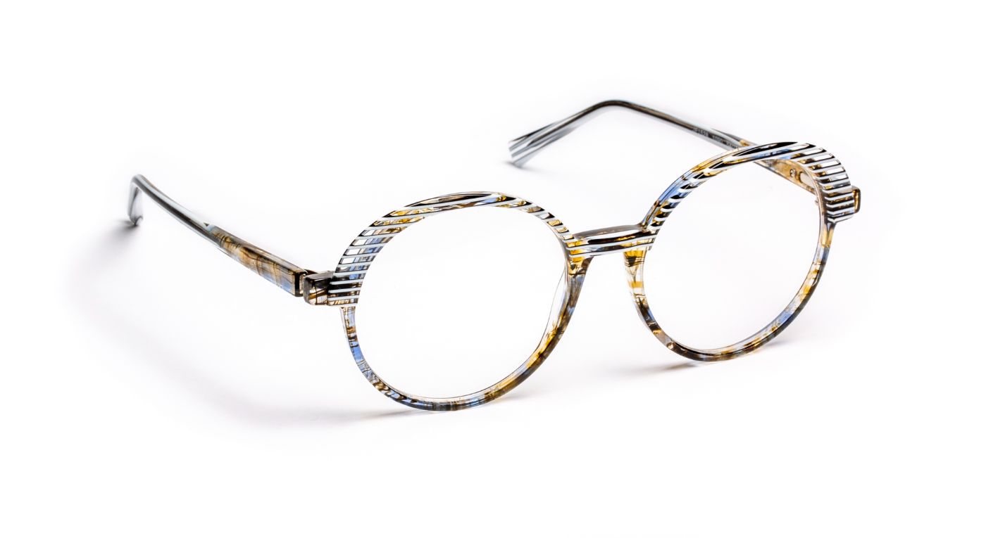 JF1528 C1090 Blue Tortoiseshell/Striped Black White