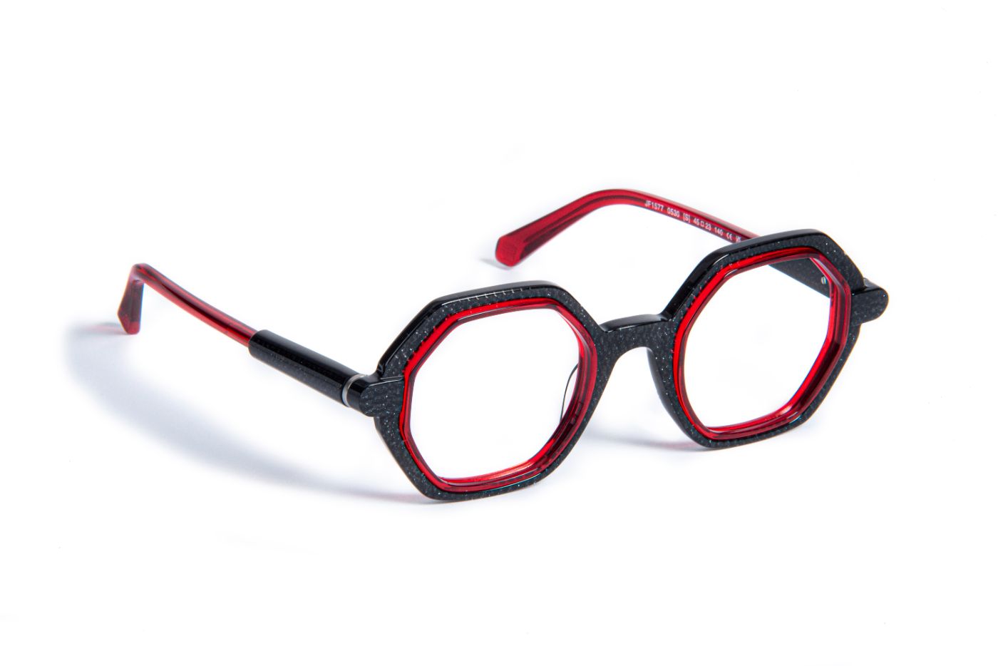 JF1577 C0530 Black Glitter/Red