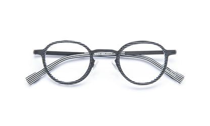 JF2677 C0503 Black/Metal Gunmetal/Striped White